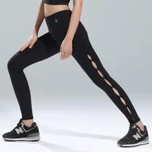 Women’s Sports Yoga Pants, quick drying, side hollow, Lycra yoga pants, Paige sporting Leggings Black color