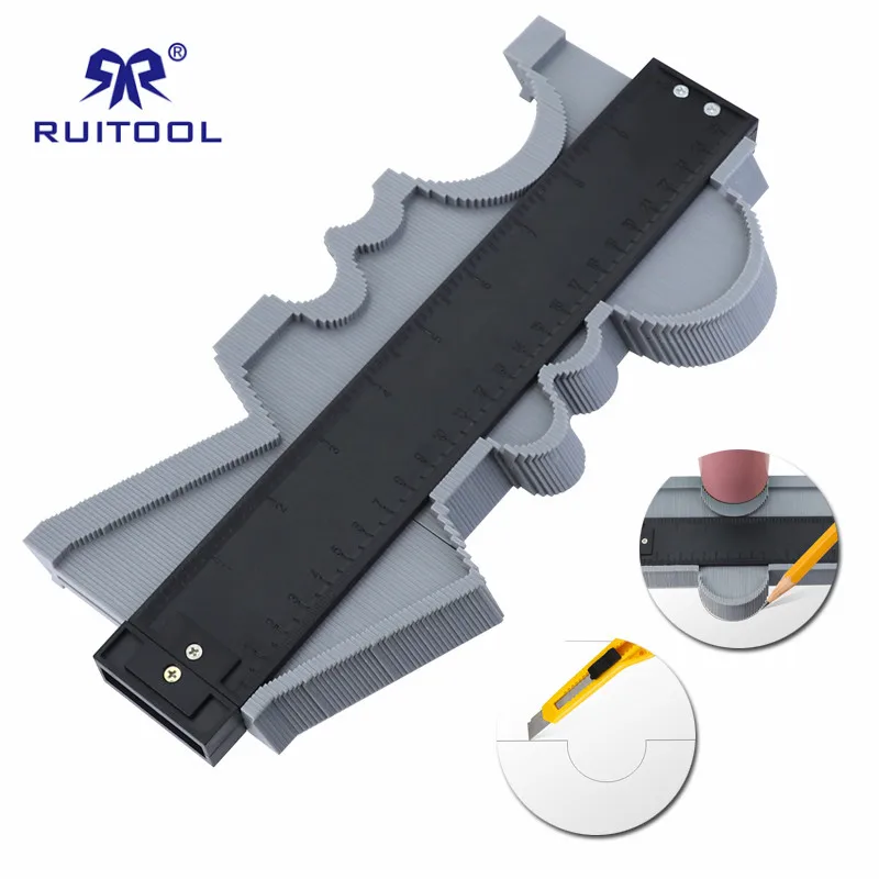 

Contour Gauge Plastic Contour Profile Duplicator For Copying Shapes Tiling Laminate Tiles Profile Ruler Measure Marking Tool