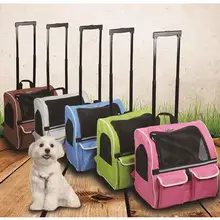 Pet Rolling Carrier Рюкзак роликовая собака колесо вокруг кошки багажная сумка для перевозки животных дорожная сумка-тоут авиакомпания одобрена