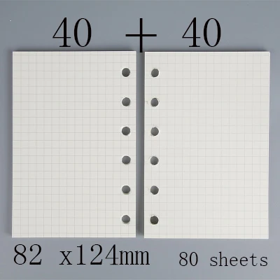 80 листов A6 A7 на подкладке/пустые места обрыва/проверки старинный крафт Чистоцеллюлозная принтера, бумаги, Тетрадного листочка - Цвет: A7 beige check 80s