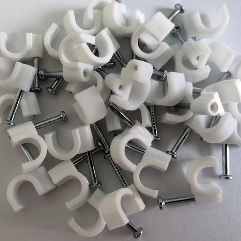 

100pcs/bag 6mm cable clips fasten the cable to the wall