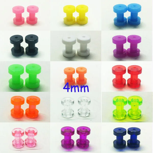 1 Pair Colorful Ear Tunnels Plugs Stretches Tapers For Men Women Body