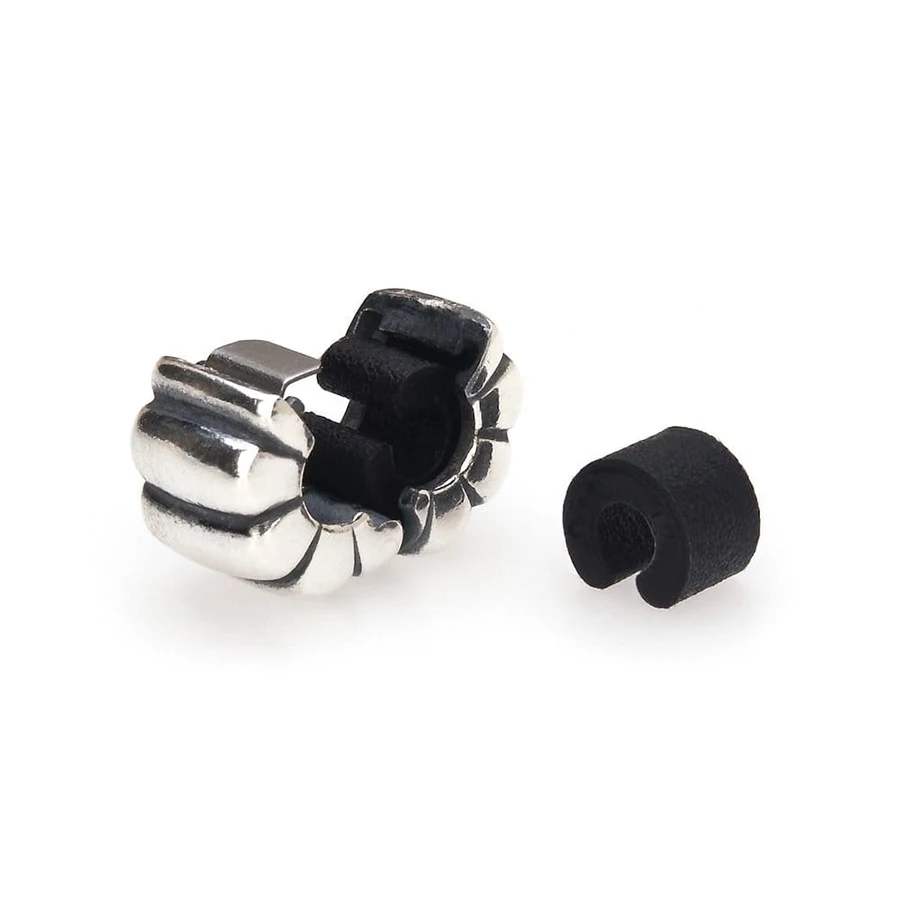 Черный силиконовый зажим вставки Шарм Бусины Подходит Pandora кожаные браслеты и браслеты, чтобы держать его на месте-гениальный