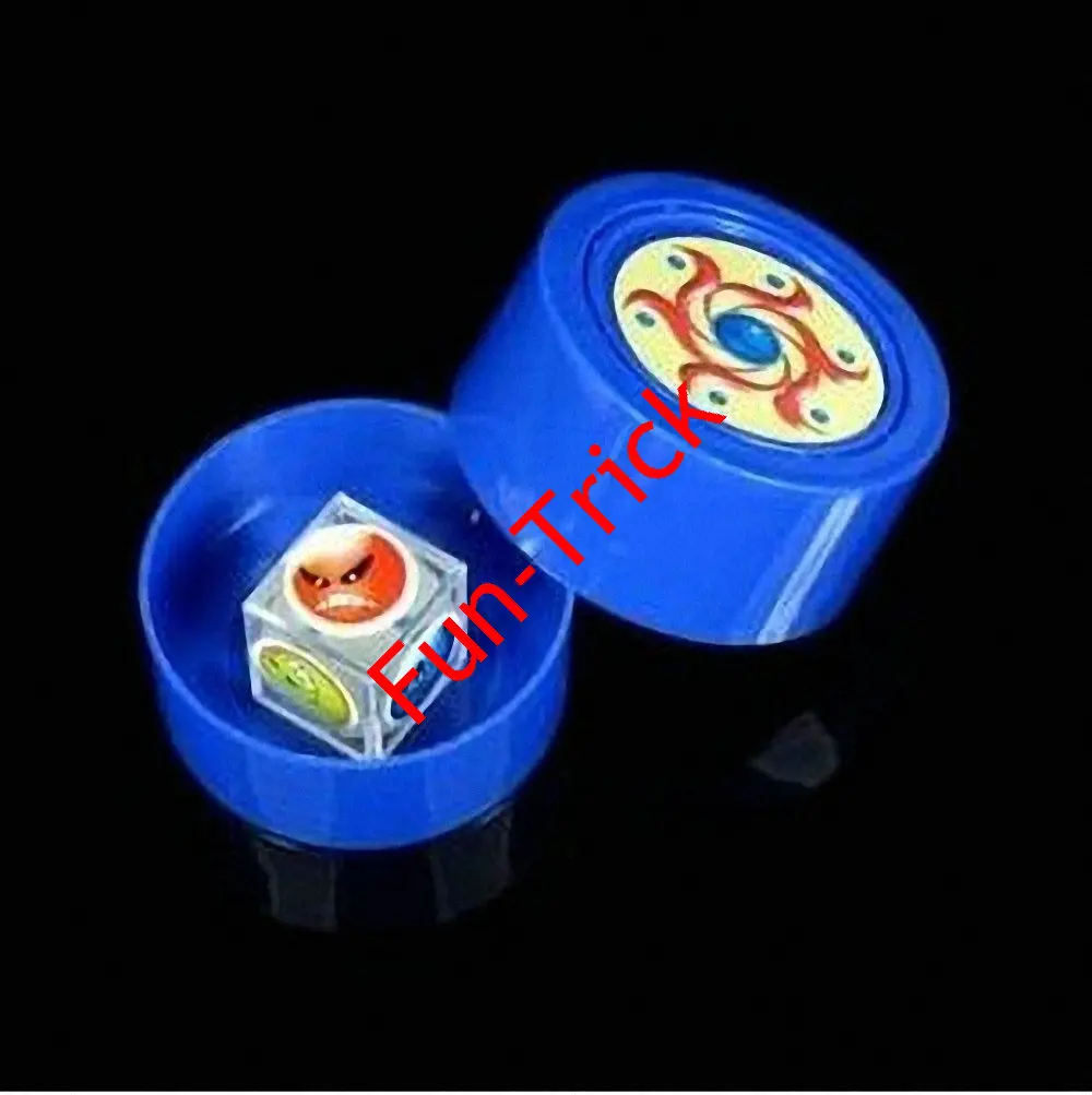 2 Pcs Telepathy Face/ See Through Dice In The Box Magic Trick
