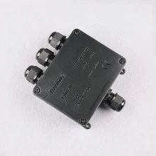 Черный IP68 Водонепроницаемый УФ Sunproof Открытый 5 Way 120x95x50 мм кабеля, провода, разъемы распределительная коробка 1 В 3 с терминала