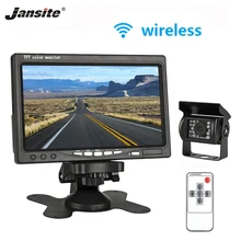 Jansite 7 дюймов TFT ЖК-дисплей беспроводной и проводной автомобильный монитор заднего вида дисплей помощь заднего вида камера упаковочная система с задней камерой
