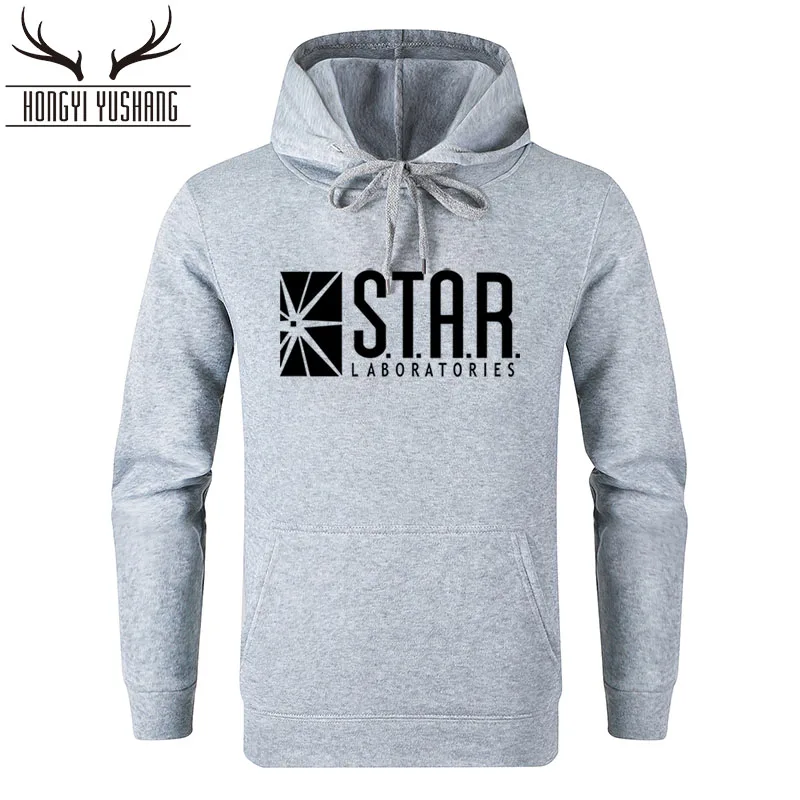 Мужская толстовка с капюшоном Flash Barry Allen Star Lab Labs черный пуловер со звездами