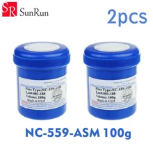 2 шт. паста NC-559-ASM 559 100 куб. См г этилированный паяльный флюс сварочная паста BGA паяльная паста для ремонта паяльная флюсовая паста