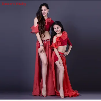 

New Belly Dance Clothes Sexy Top+Long Skirt +short skirt 3pcs Belly Dance Set For Women Belly Dance Suit Dance Set