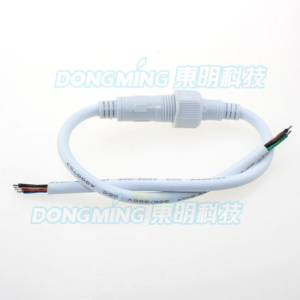 

100 pairs 4pin White RGB mini Waterproof connector cable 40cm long rgb connector cable for led strip connector