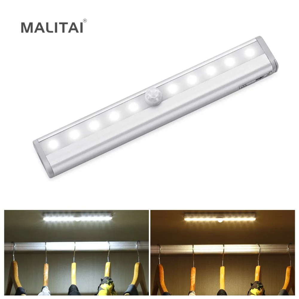 

Wireless LED Cabinet Light PIR Motion Sensor Closet Wall lamp Rigid Strip Bar Light Kitchen Wardrobe Emergency lighting