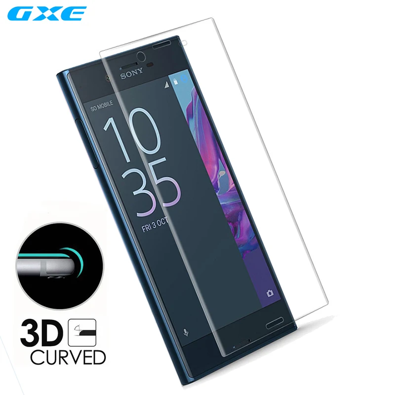 GXE 3D изогнутое полноэкранное закаленное стекло Защита экрана для Sony Xperia XZ1 Compact XZ