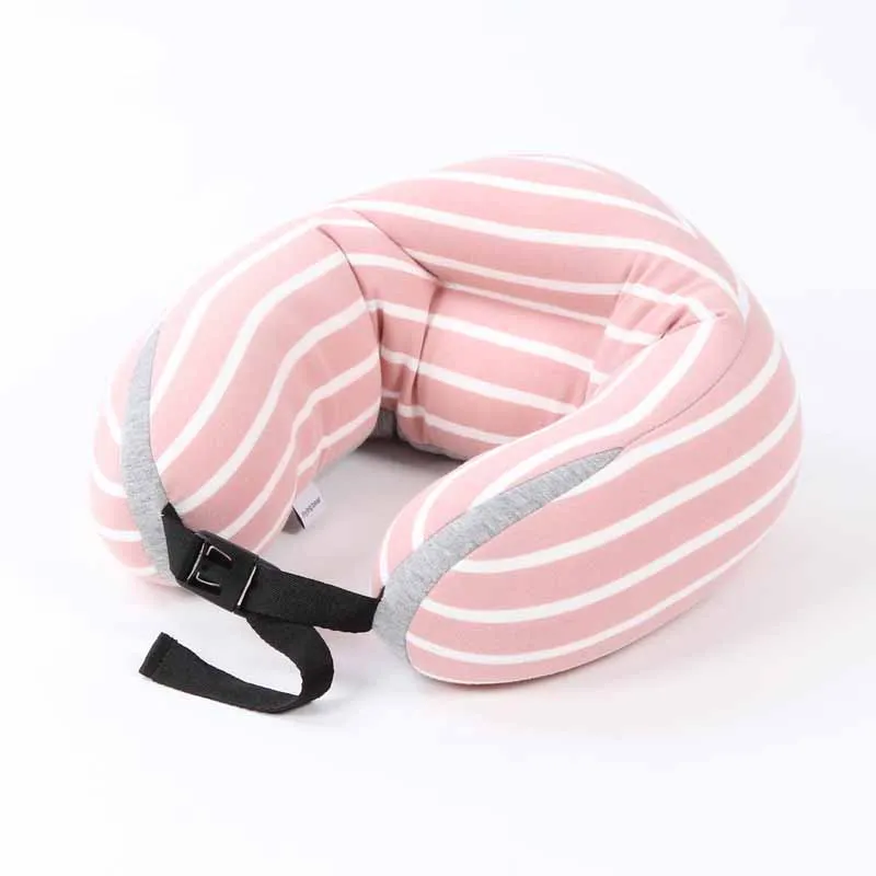 pink Новые u-образные подушки для шеи из пены с эффектом памяти, мягкие медленные подушки для путешествий, однотонный шейный затылочный медицинский постельные принадлежности, Прямая поставка - Цвет: pink