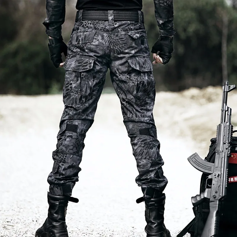 AichAngeI тактические армейские брюки-карго мужские спортивные брюки армейские повседневные брюки с наколенниками