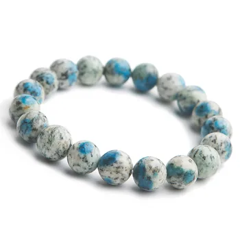 

10mm Natural K2 Jasper Volcanic Jasper Gemstone Stretch Crystal Stretch Round Beads Bracelets For Women Femme