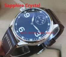 Saphir cristal 44mm PARNIS ST3621/6498 Mécanique Main Vent mouvement Mécanique montres hommes de montres en gros o11