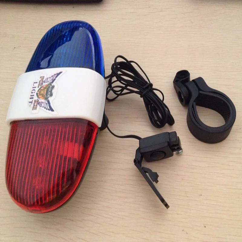 دراجة جرس 6 LED 4 لهجة دراجة القرن المقود بوضوح الأصوات الدراجة مكالمة LED الدراجات ضوء صفارة إنذار إلكترونية الاطفال الاكسسوارات
