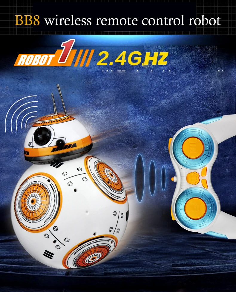 Star Wars 2.4G Remote Control RC BB 8 Robot Star Wars BB8 Robot Intelligent Small Ball Action