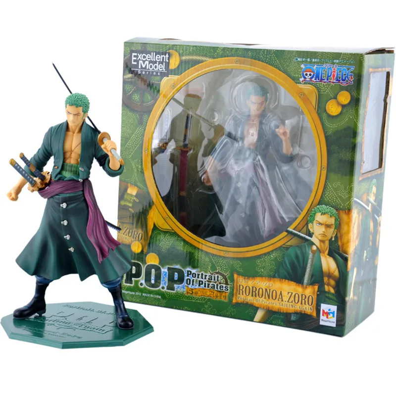 Anime One Piece Roronoa Zoro PVC Action Figure Model Toys Swords Zoro Figuras Dolls Brinquedos Cosplay Gift 26cm (1)