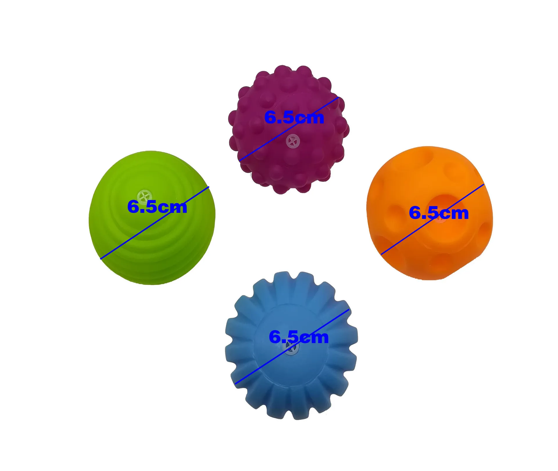 4-6 шт текстурированные мульти мяч набор развитие ребенка тактильные ощущения игрушки Детские сенсорные игрушки, ручной мяч детский тренировочный мяч массажный Мягкий Мяч