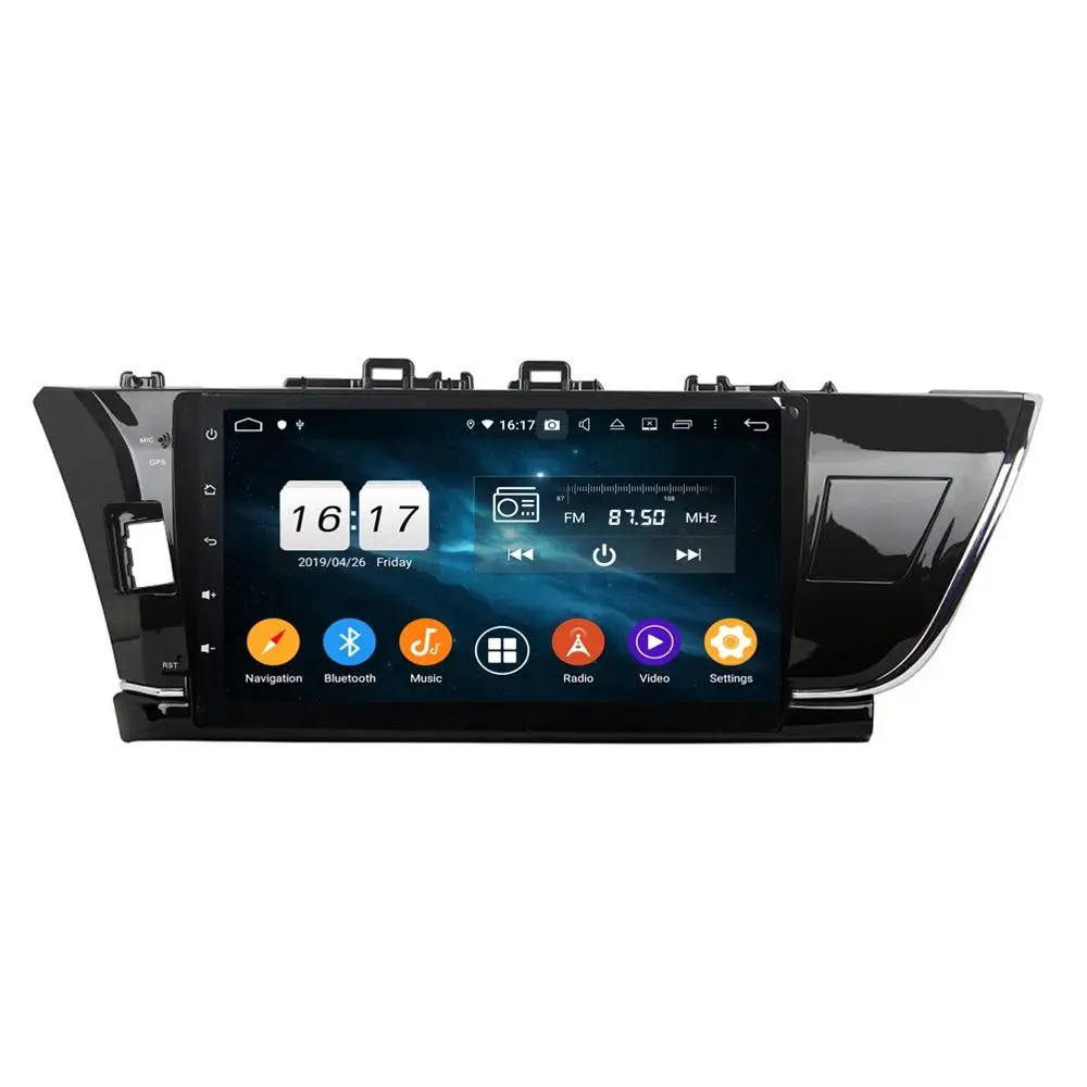 Perfect DSP 2 din Android 9.0 Octa Core 10.1" Car DVD GPS for Toyota Corolla 2014 2015 4GB RAM Radio Bluetooth 4.2 WIFI USB 1