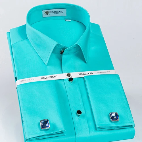 ORINERY хлопок длинный рукав французский манжет платье рубашка дизайнер мужской смокинг рубашка с запонками модная брендовая одежда - Цвет: F5508
