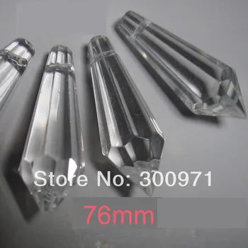 

Free shippingChinaPost 20pcs/lot 76mm crystal U DROP pendant ,CRYSTAL U-DROP ICICLE PRISM crystal chandelier parts,