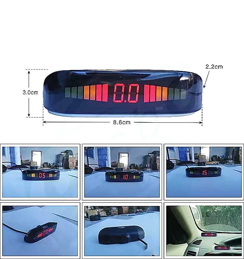 Автомобильный парктроник светодиодный датчик парковки с 4 датчиками s обратный резервный автомобильный парковочный Радар монитор детектор Система подсветка дисплей