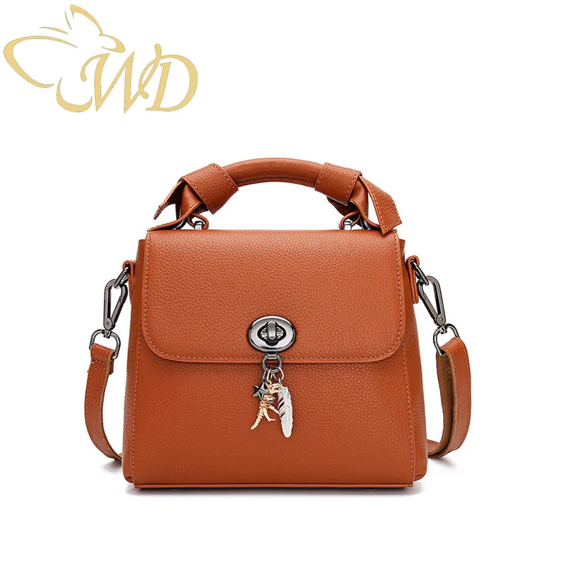 

Ladies Hand Bags 2019 New Leather Handbag Fashion Cover Bag Small Bag Top Layer Leather Shoulder Messenger package