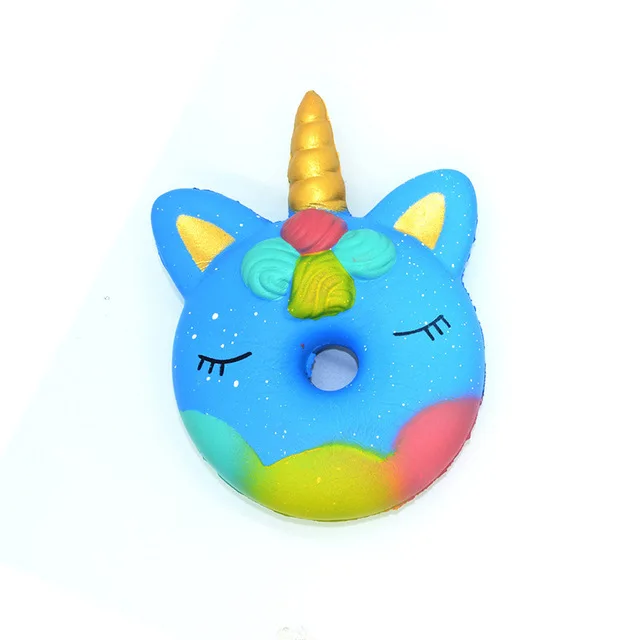 Большой Мягкий Jumbo медленно поднимающиеся игрушки Squishi Unicornio Kawaii пончик лучший подарок для детей антистресс огромная игрушка украшение стола - Цвет: Unicorn Donut 13cm