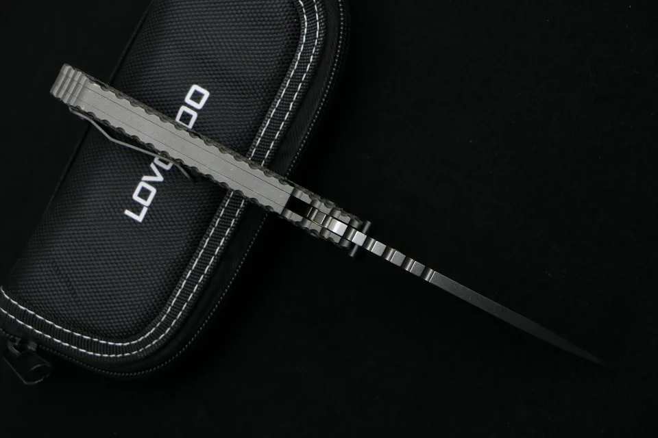 LOVOCOO SMF TC4 титановая ручка D2 лезвие медная шайба складной охотничий кемпинг открытый Тактический Многофункциональный кухонный нож EDC инструменты