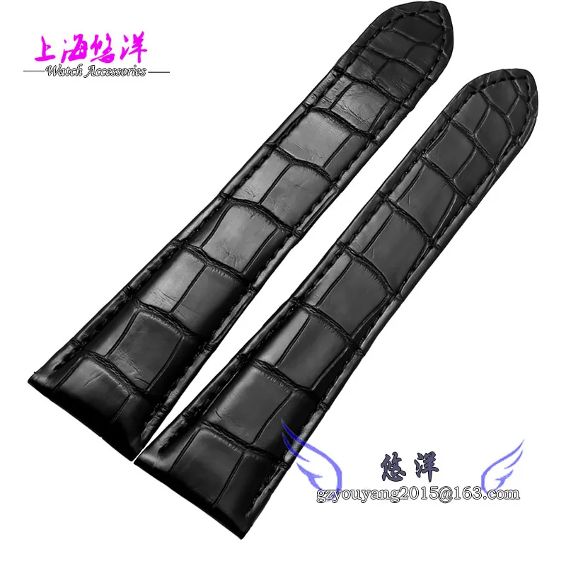 Real crocodile leather strap leather used card LiBo W7100037 22 25 mm male