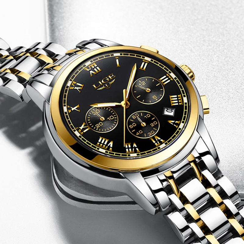 

2019 LIGE Mens Watches Top Brand Luxury Men's Military Sport Watch For Men Casual Waterproof Quartz Wristwatch Relogio Masculino