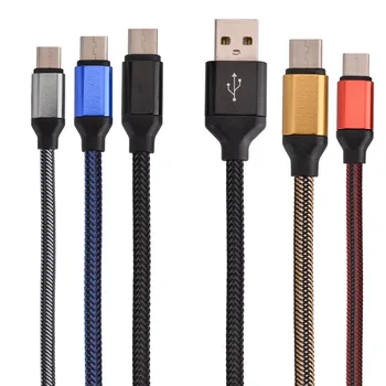 

500pcs/lot Fabric Braided Type C Cable Accessory Bundles for MacBook Xiaomi 4C / Letv Phone / Oneplus etc