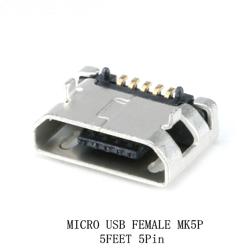 100 шт./лот Micro USB 5 контактный разъем MK5P SMD DIP MINI гнездовой разъем|Соединители| |