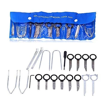

1 Set 20pcs Automobile Accessories Car Radio Audio Removal Install Key Kit Set Stereo Dash CD Player Removal Tool Set