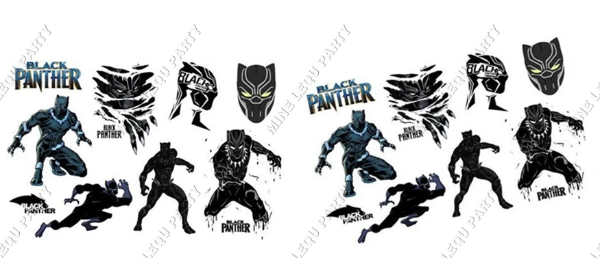 

10 Tattoos Per Sheet Black Panther Temporary Party Decoration Black Panther Birthday Party Favors, Stocking Stuffers, Goody Bag