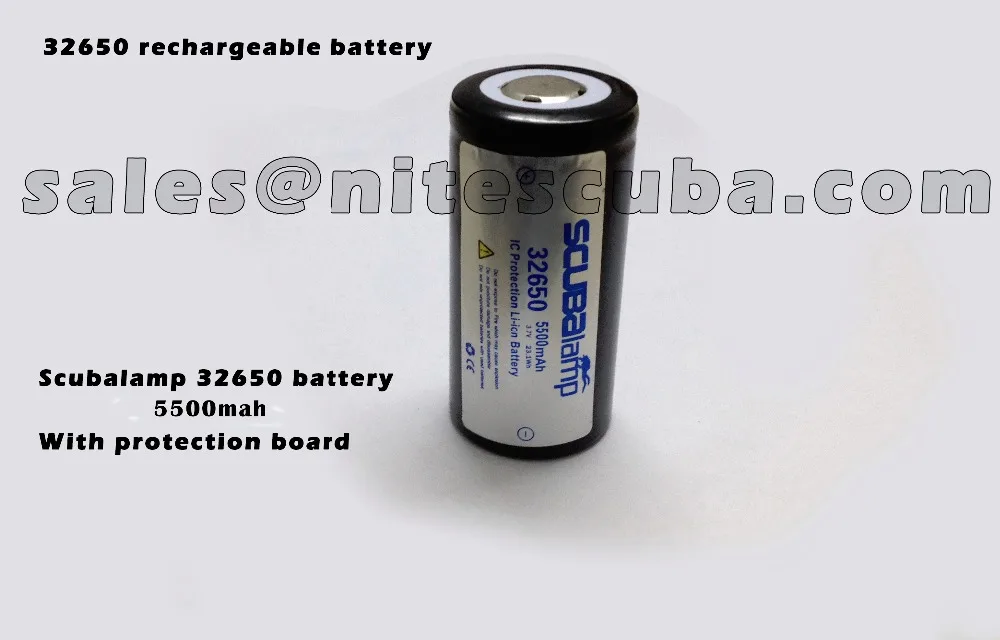 

32650 battery 5500mah with protection board scubalamp battery rechargeable