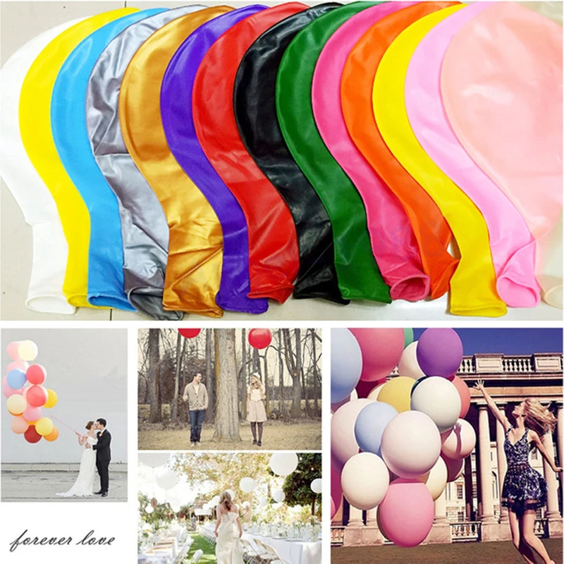 6pcs Big Latex 36 inch Balloons Helium Inflable Blow Up Giant Balloon
