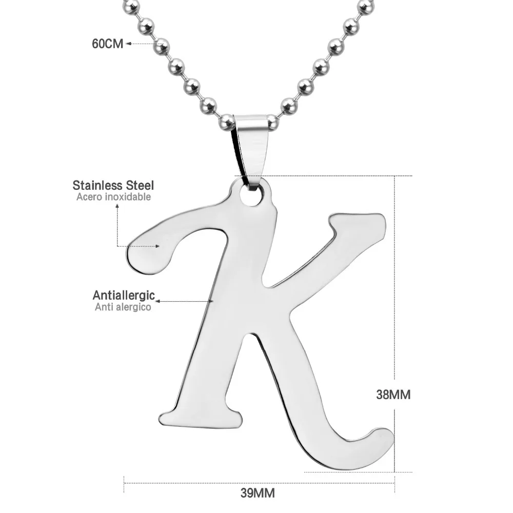 Роскошное 26 ожерелье с подвеской в виде буквы алфавита для женщин, золотое/серебряное ожерелье с буквами и цепочкой, ювелирное изделие в подарок