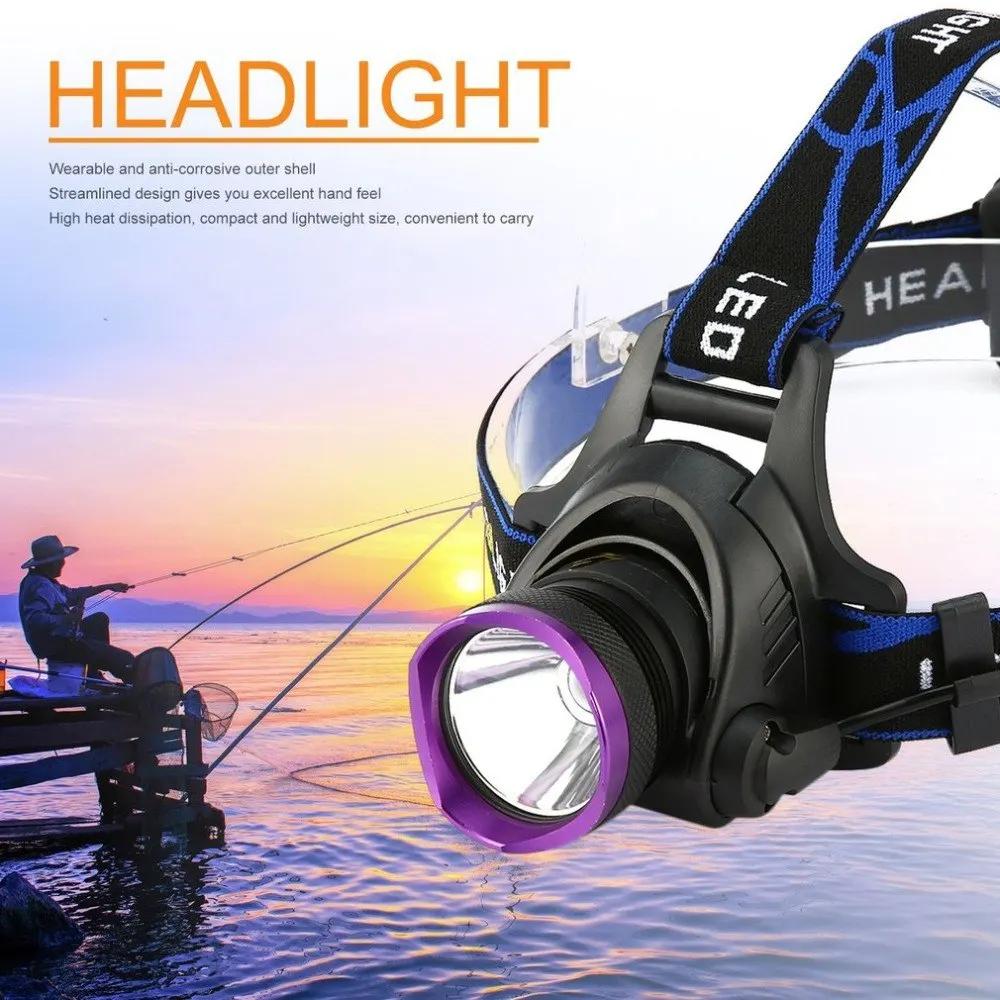 

T6 Outdoor Mini Headlamp Adjustable Beam Focus LED Headlamp With 3 Modes 5000lm Lamp Bulb Ultralight Headlight