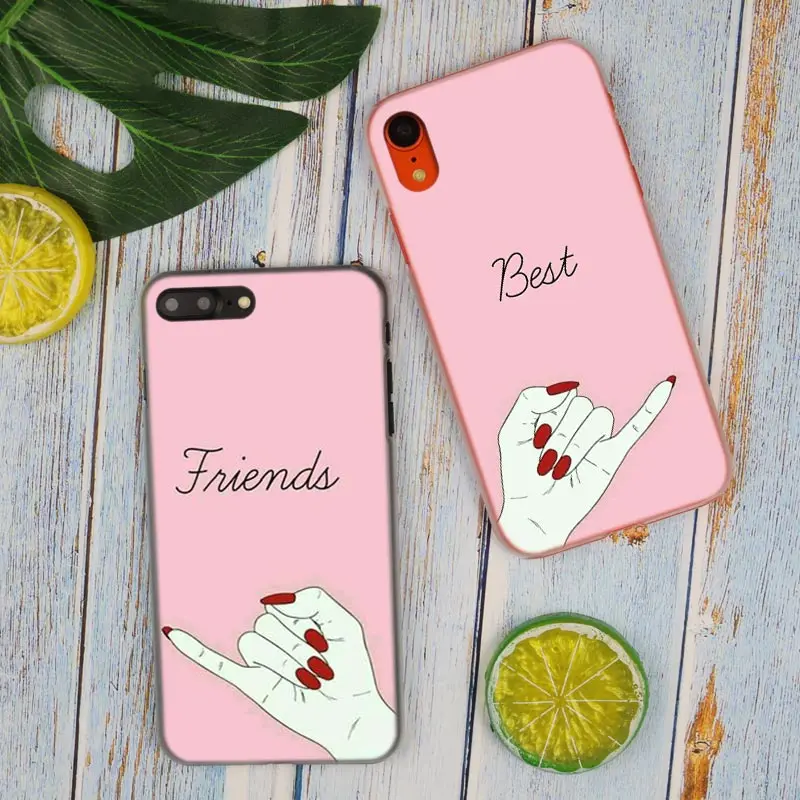 Модный прозрачный жесткий чехол для телефона Best Friend Shopping girl iPhone X XS Max XR 8 7 6 6s Plus 5 SE