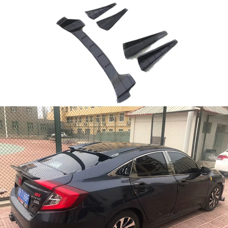 Новинка 2015 2018 спойлер на крышу для Honda Civic грунтовка из АБС или черный белый крыло