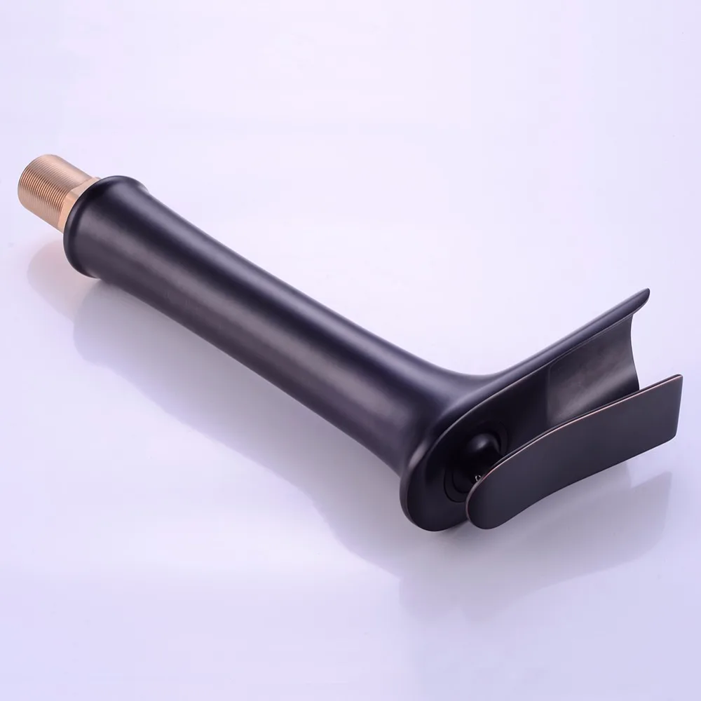 Tall Basin Faucets Waterfall Bathroom Faucet Single Handle Basin Mixer Tap Bath Antique Faucet Brass Sink Water Hot and Cold Tap