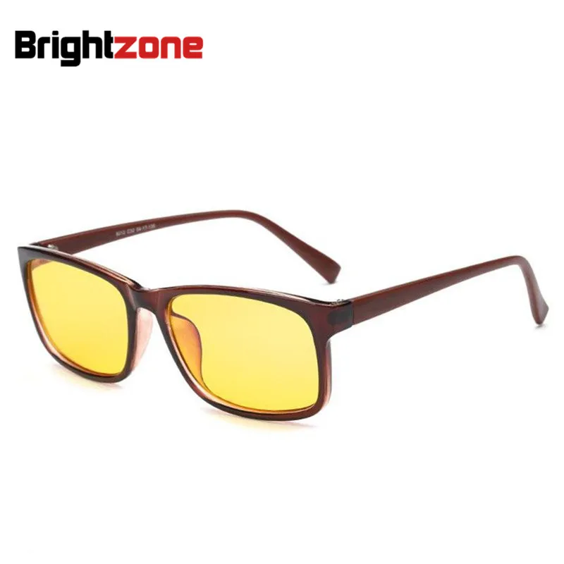 Brown Yellow lens Анти-синий светящийся блокирующий фильтр уменьшает цифровое напряжение глаз ясный обычный компьютерный игровой сон лучшие очки повышают комфорт - Цвет оправы: Brown Yellow lens