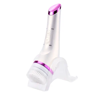 

Electric Facial Cleansing Brush Ultrasonic Vibration Face Deep Pores Cleanser Waterproof Skin Care Heating Dirt Makeup Remove
