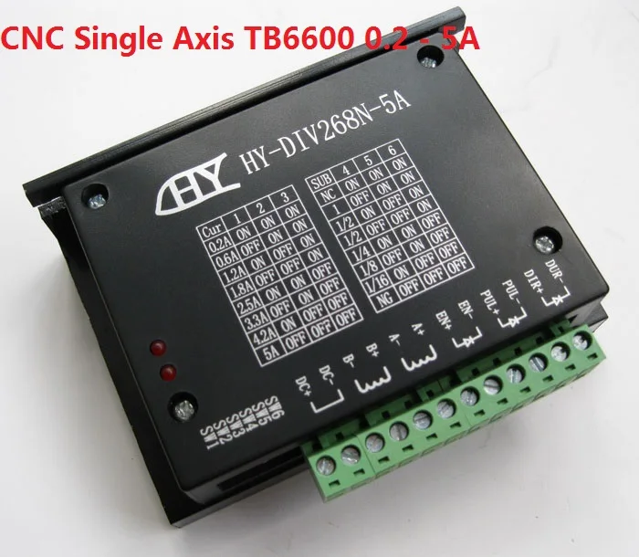 CNC Single Axis TB6600 0.2-5A Two Phase Hybrid Stepper Motor Driver Controller N 