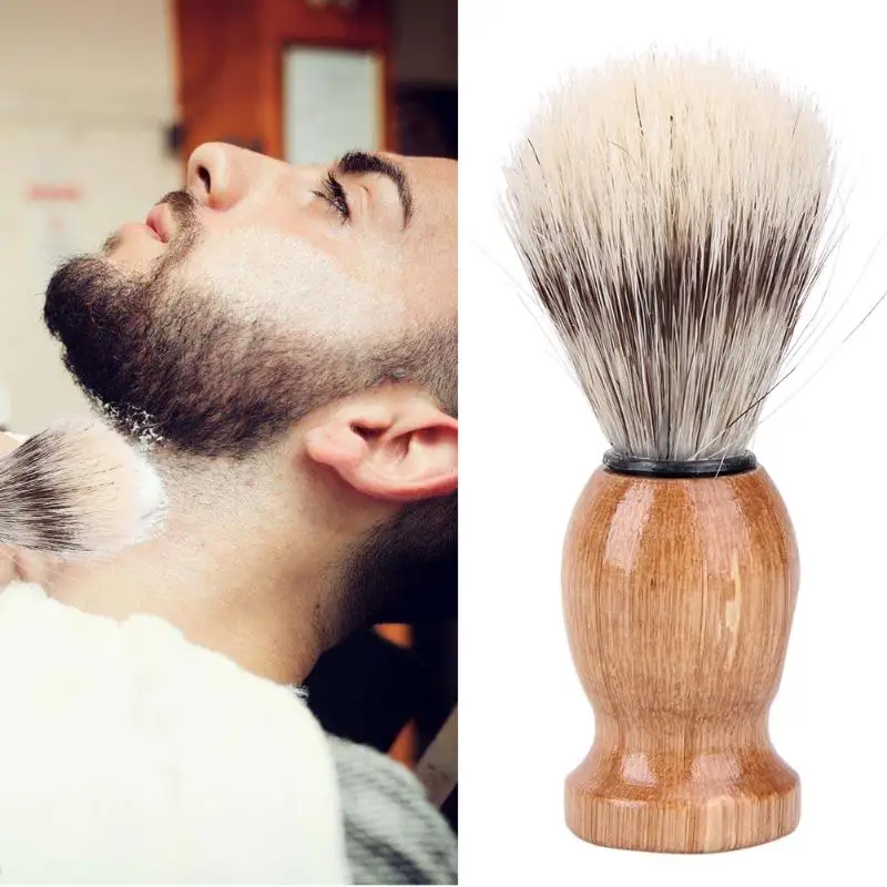 Badger Hair Men's Shaving Brush Salon Facial Beard Cleaning Shave Tool Razor Nylon and hair | Красота и здоровье