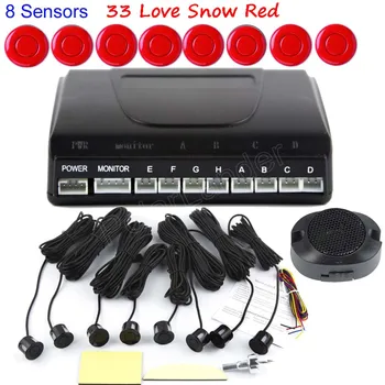 

Car Parking Sensor 8 Front Rear sensors Reverse Backup Radar Kit System 44 colors for choice Without Display Monitor