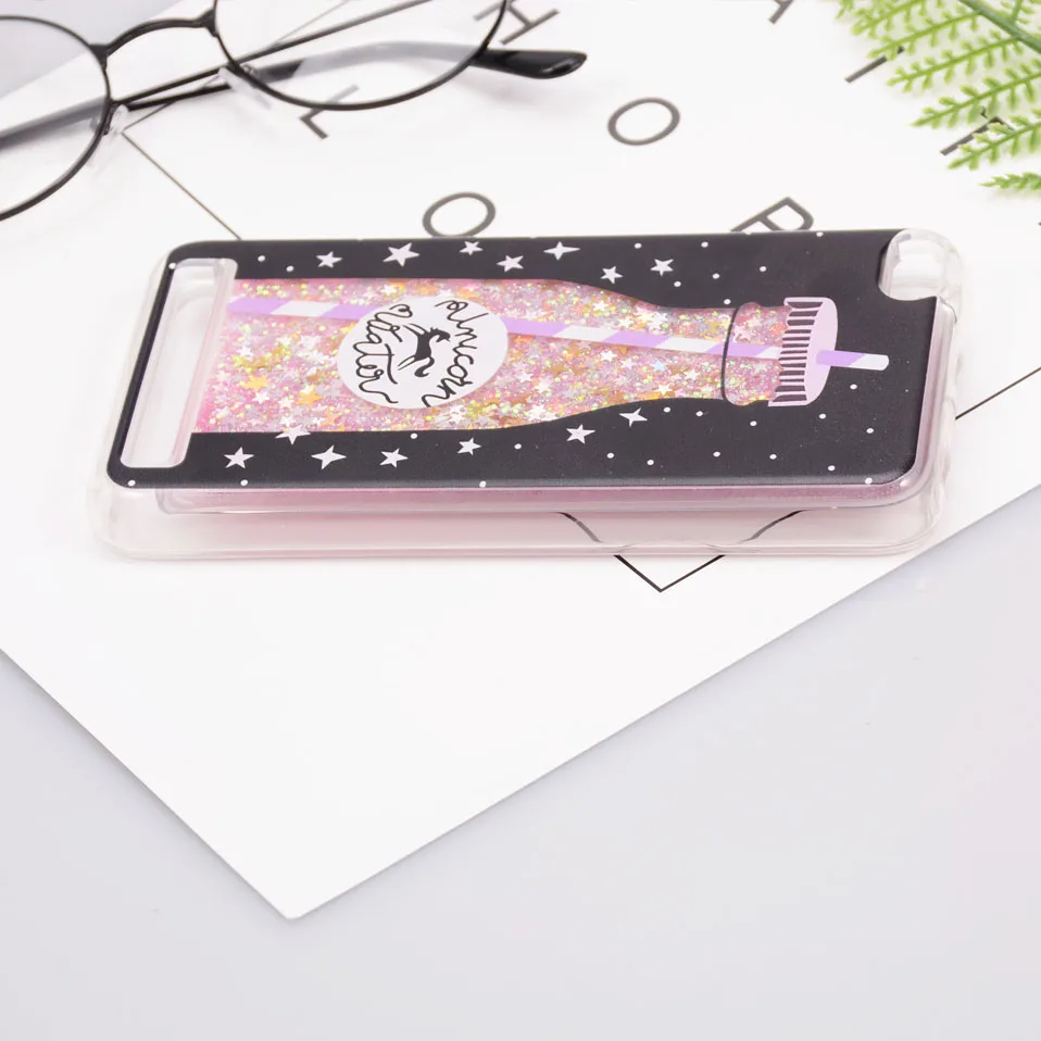 Reaoom for Xiaomi Redmi 5A Case Glitter Dynamic Liquid Colorful Star Quicksand Cute Bottle Unicorn Cover for Xiaomi redmi 5a     (9)